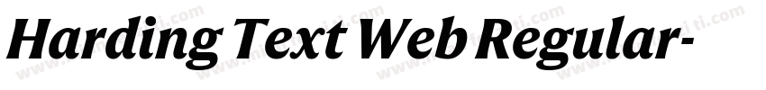 Harding Text Web Regular字体转换